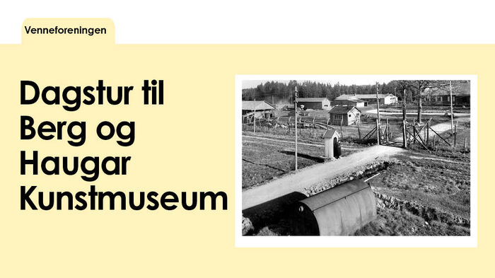 Bildet i sort-hvitt viser et historisk bilde av Berg interneringsleir.