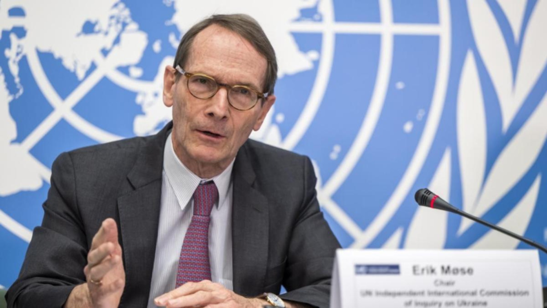 Bilde av Erik Møse, tidligere president i Rwanda-domstolen og nå leder av FNs undersøkelseskommisjon for Ukraina.