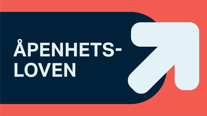 Grafikk med teksten "Åpenhetsloven"